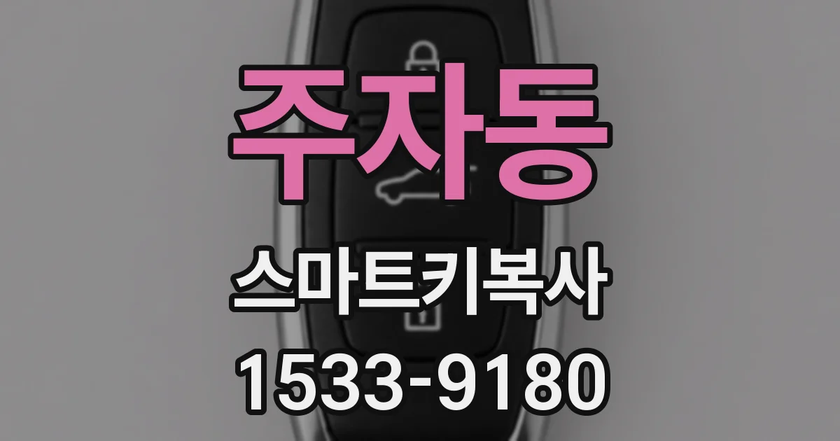 주자동 스마트키복사