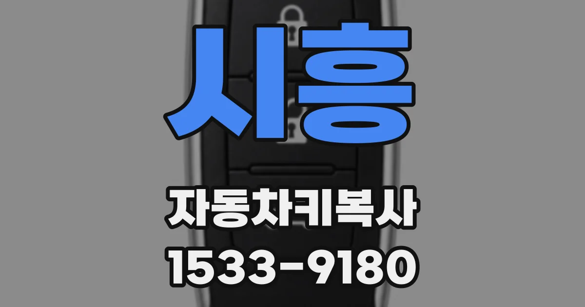 시흥 자동차키복사