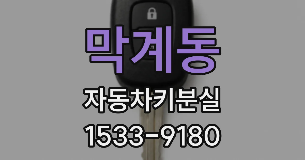 막계동 자동차키분실