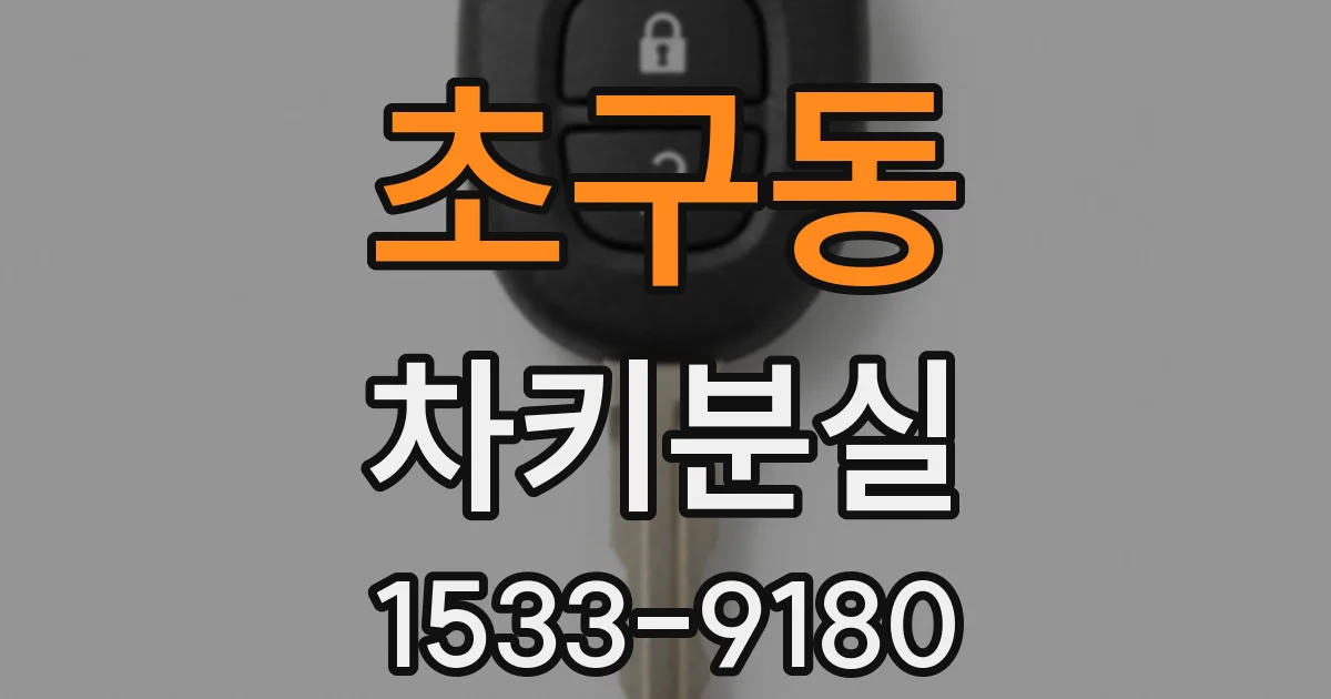 초구동 차키분실