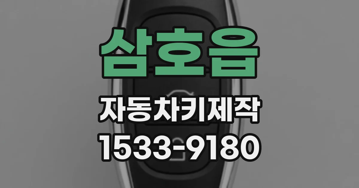 삼호읍 자동차키제작