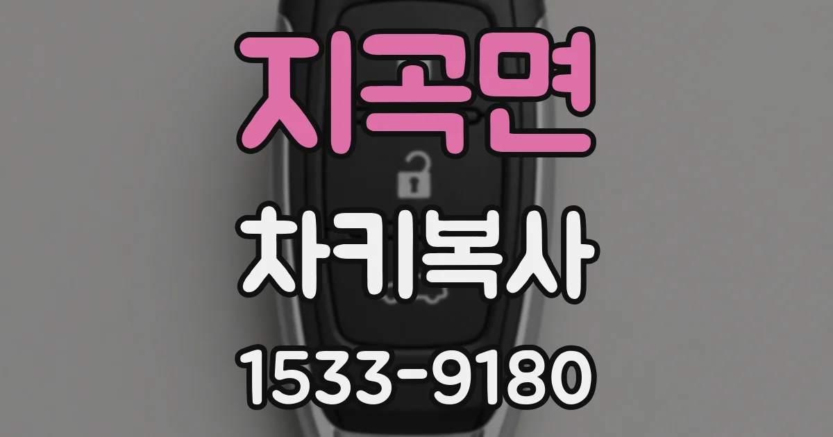 지곡면 차키복사