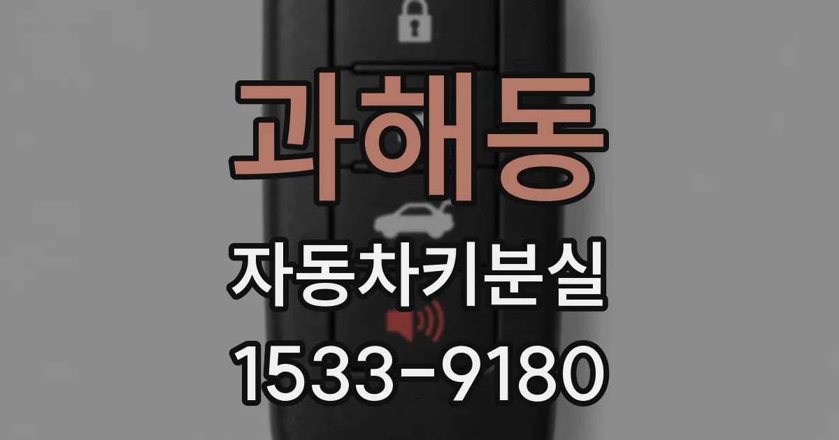 과해동 자동차키분실