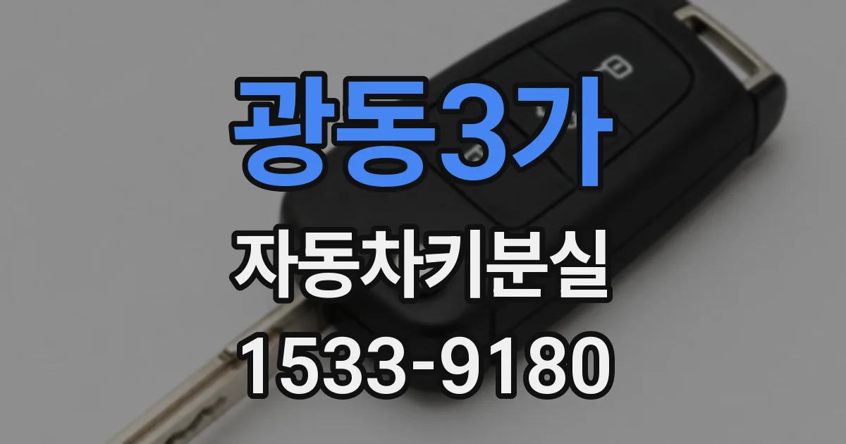 광동3가 자동차키분실