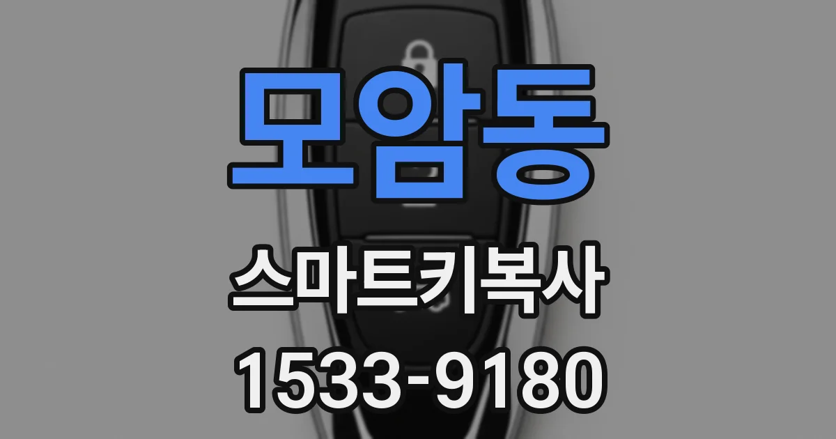 모암동 스마트키복사