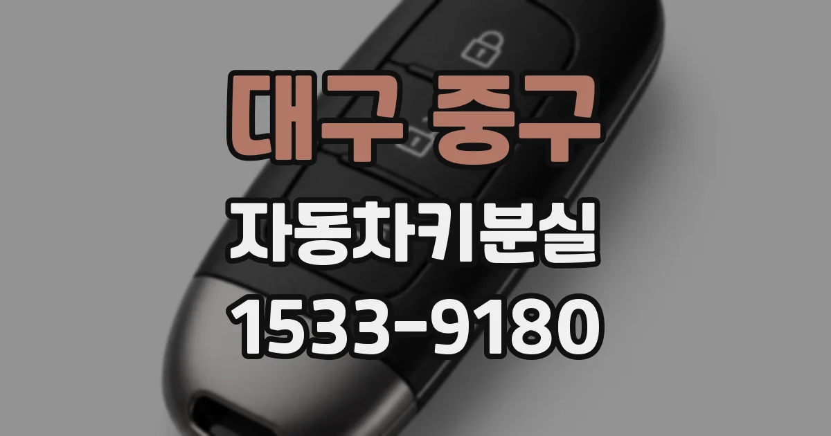 대구 중구 자동차키분실