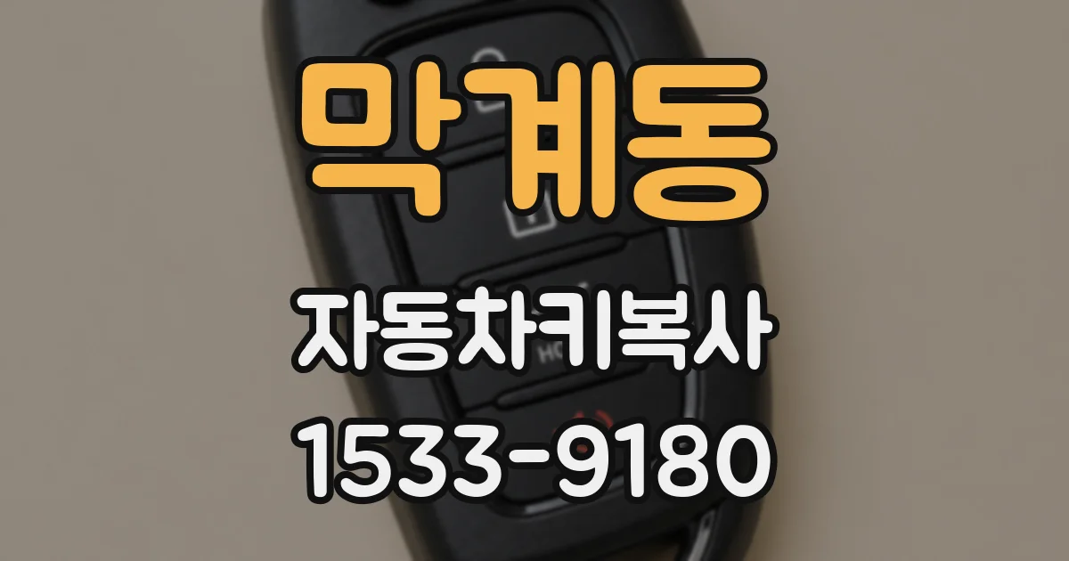 막계동 자동차키복사