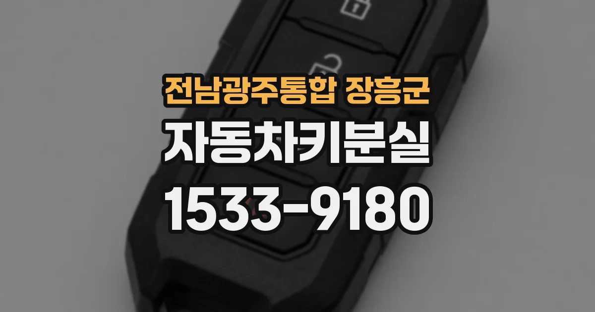 전남광주통합 장흥군 자동차키분실