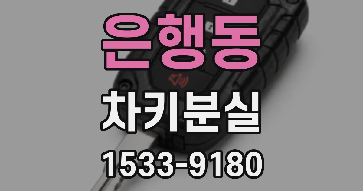 은행동 차키분실