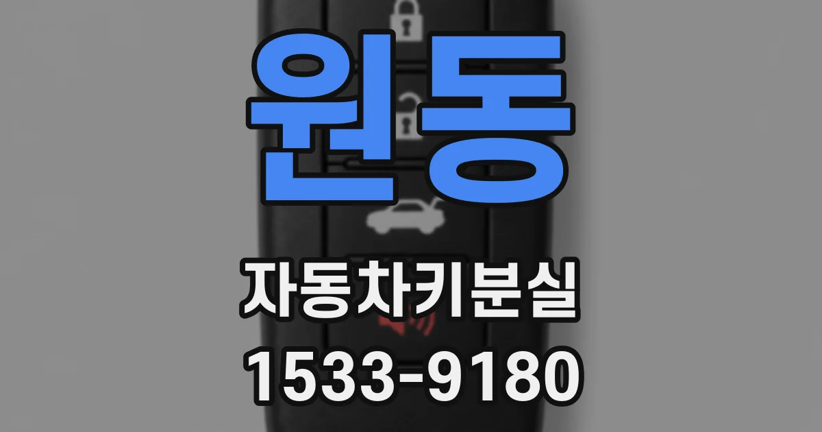 원동 자동차키분실