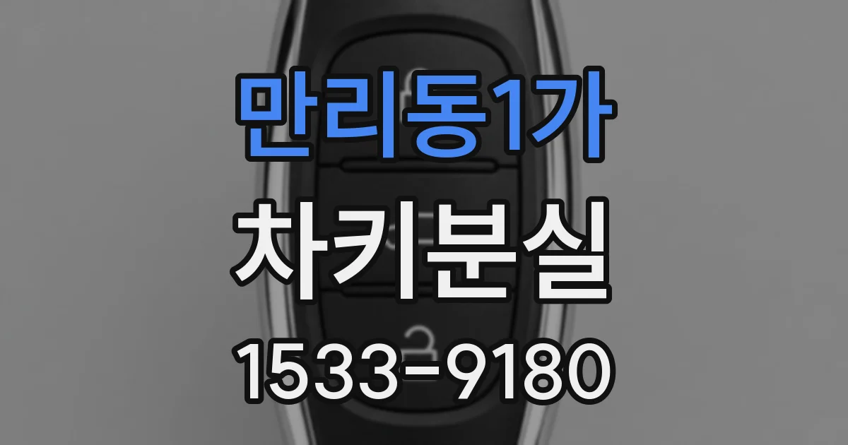 만리동1가 차키분실