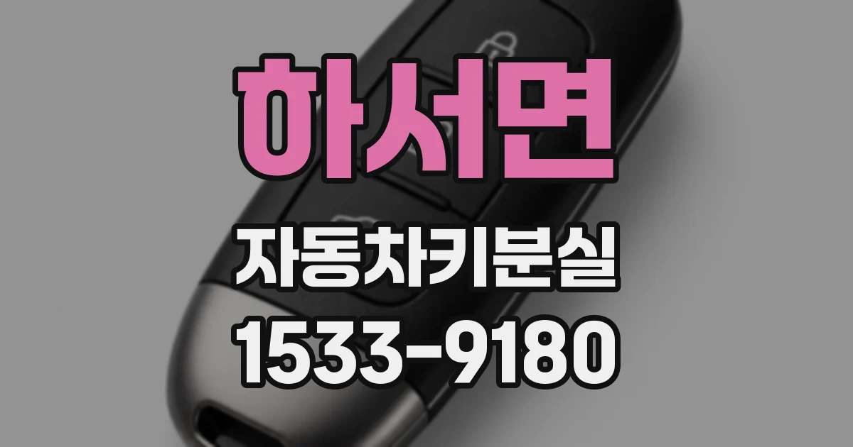 하서면 자동차키분실