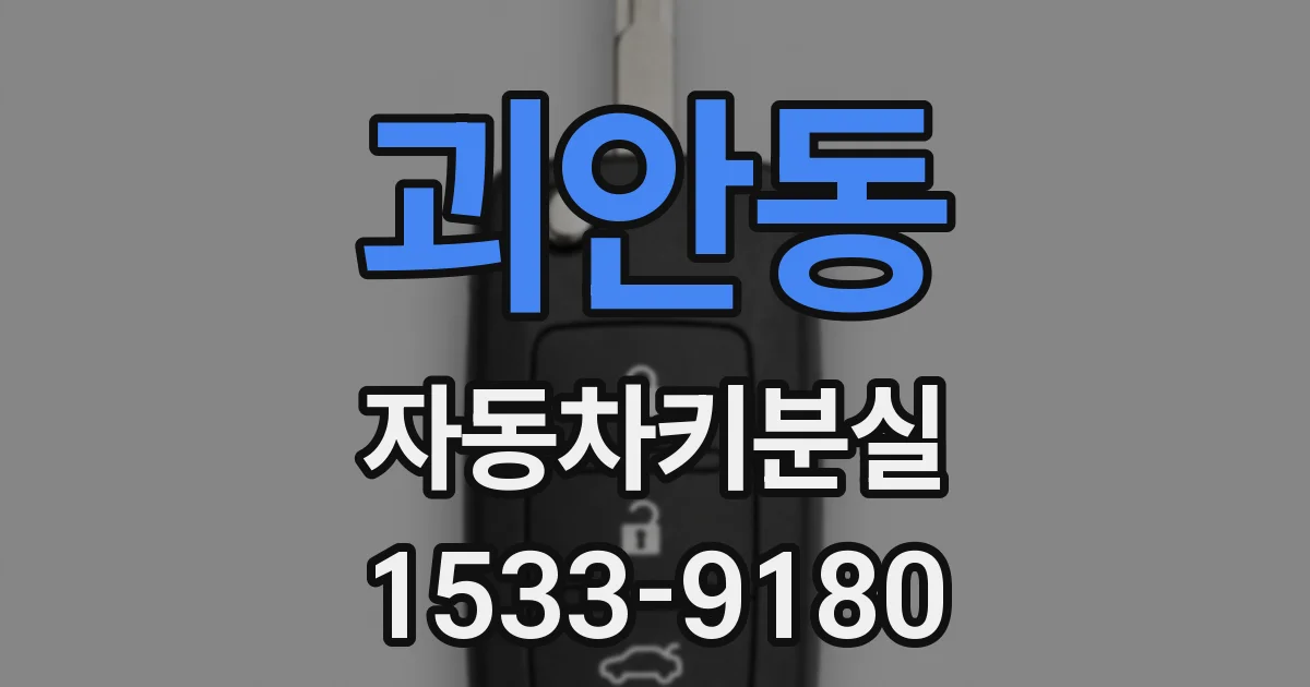 괴안동 자동차키분실