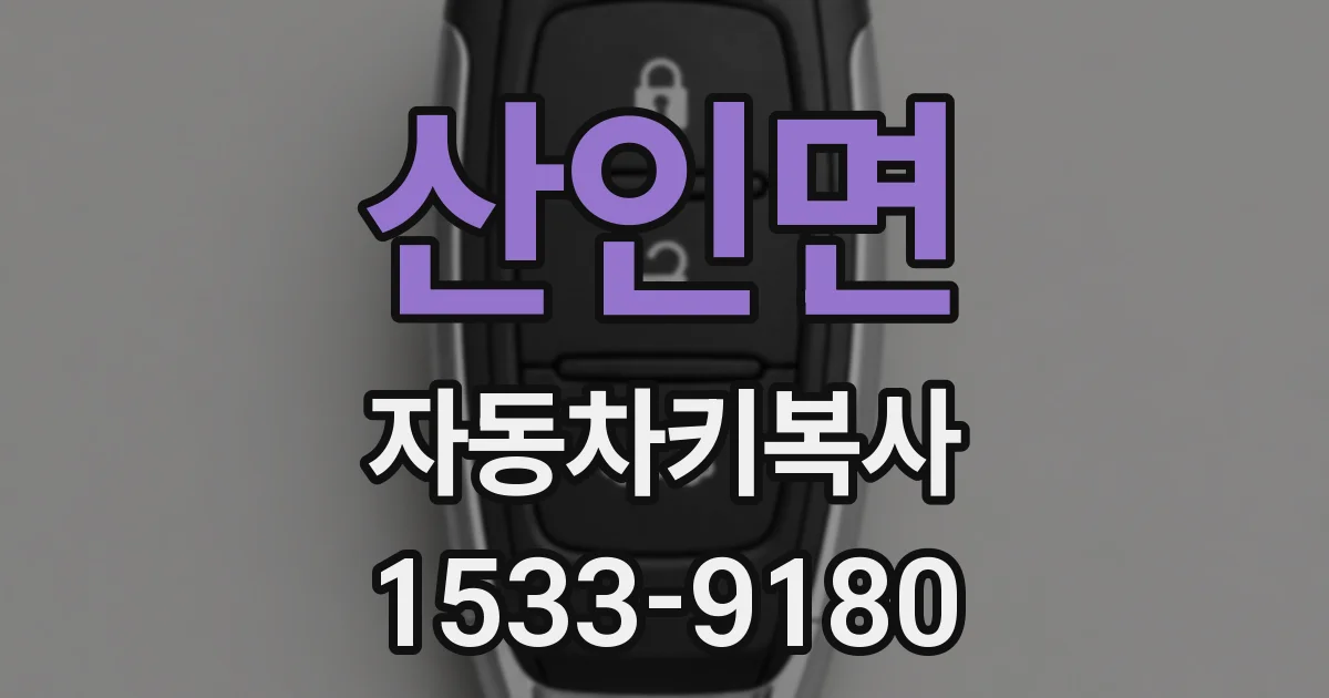 산인면 자동차키복사