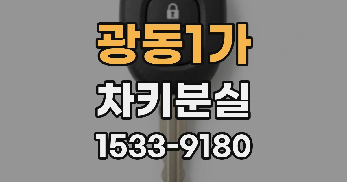 광동1가 차키분실