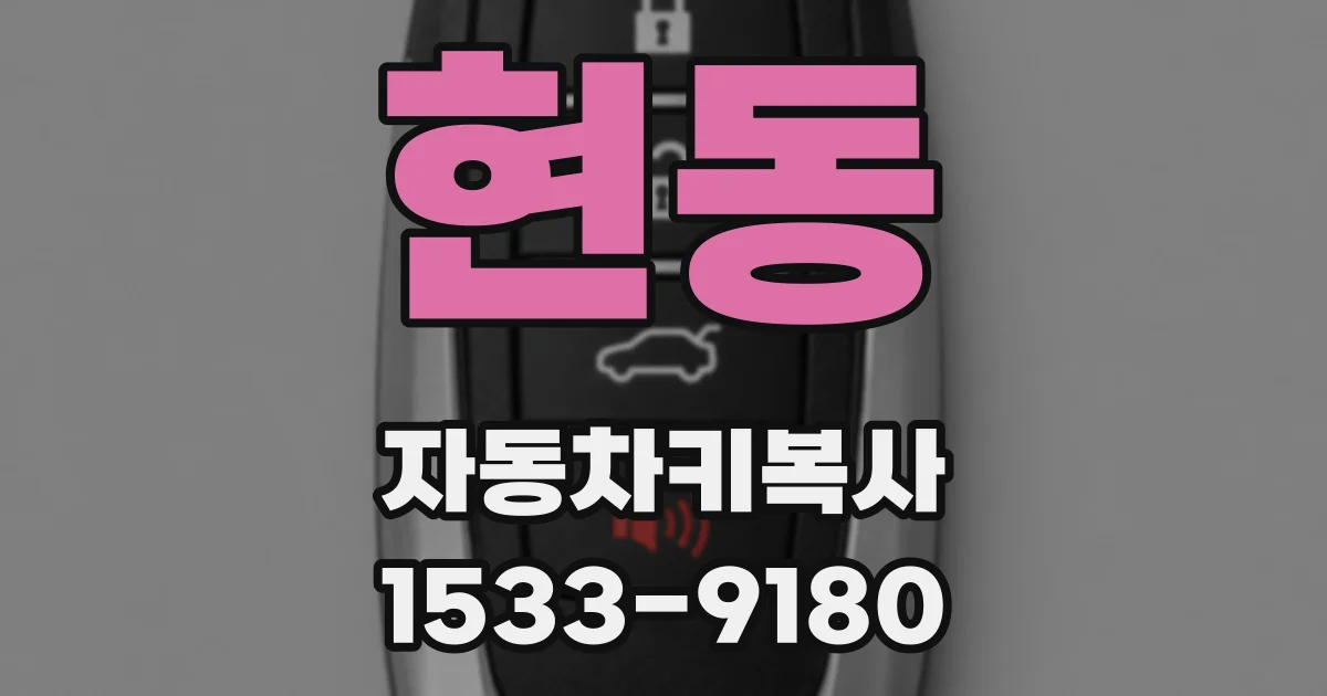 현동 자동차키복사