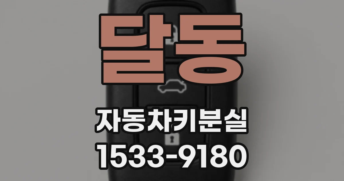 달동 자동차키분실