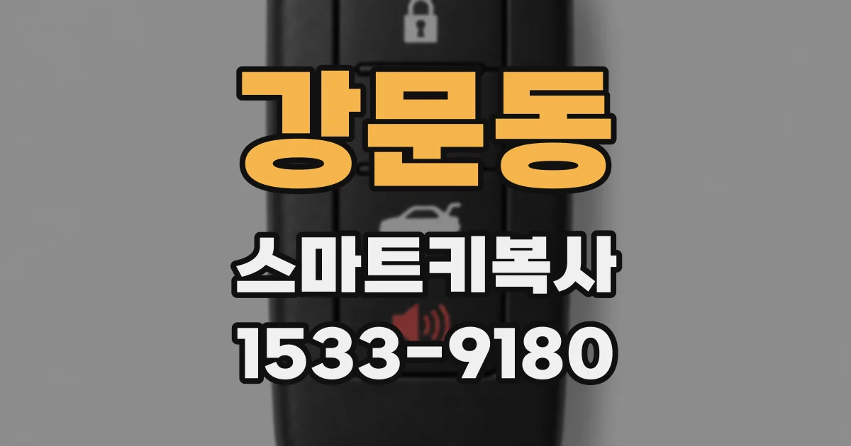 강문동 스마트키복사