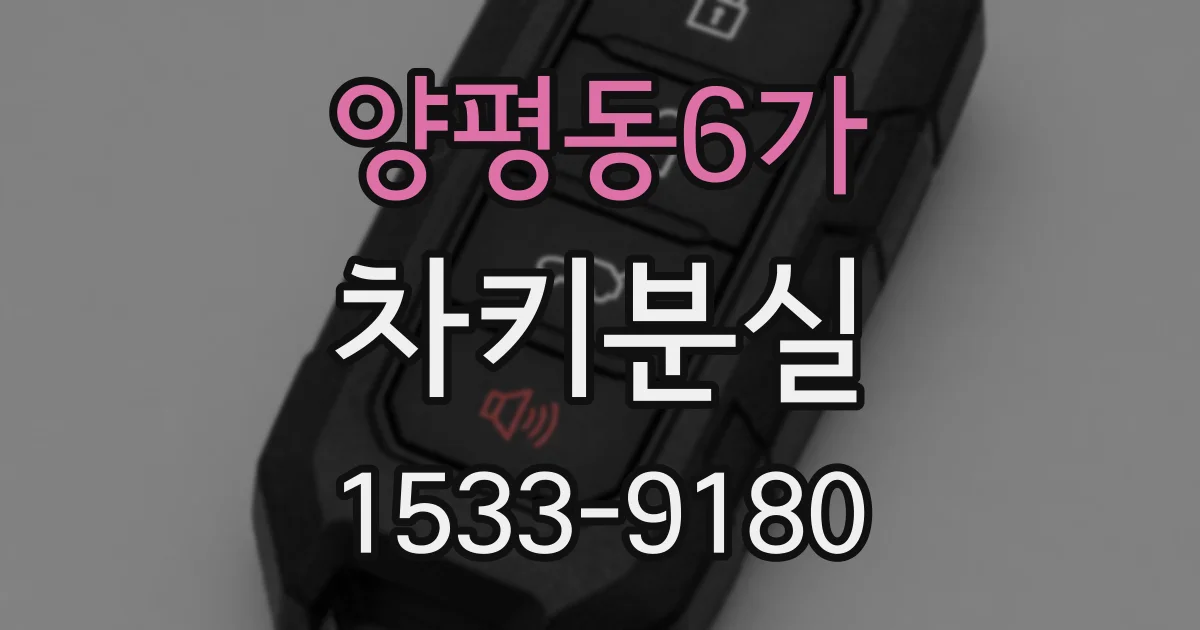 양평동6가 차키분실