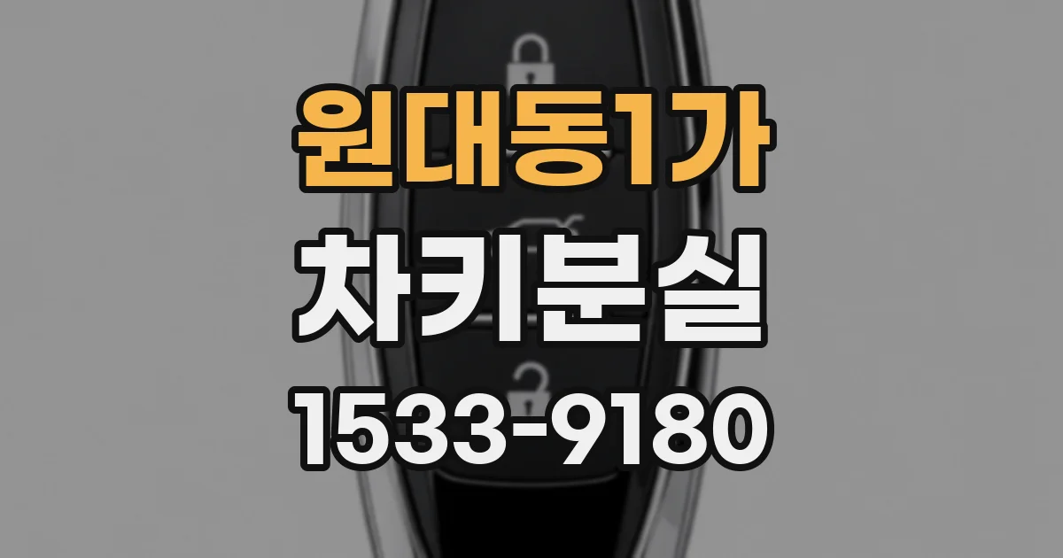 원대동1가 차키분실