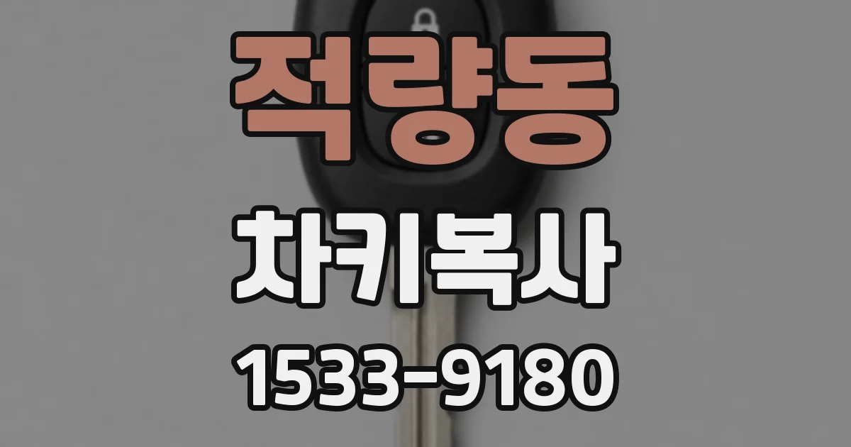 적량동 차키복사
