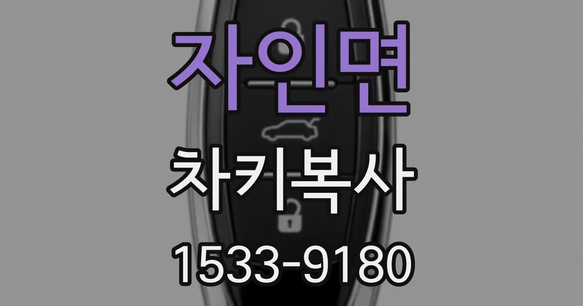 자인면 차키복사