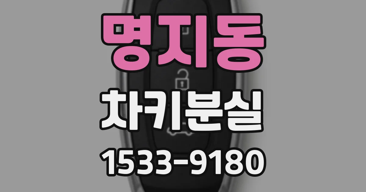 명지동 차키분실