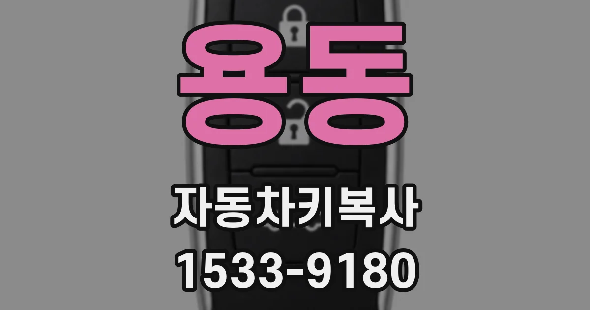 용동 자동차키복사