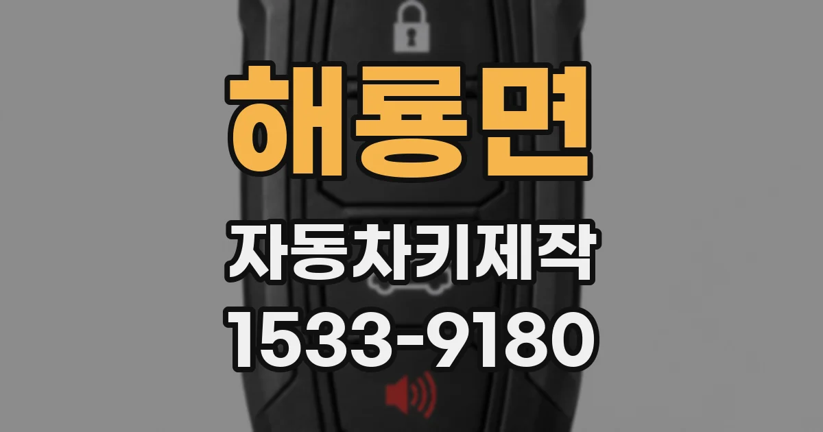 해룡면 자동차키제작