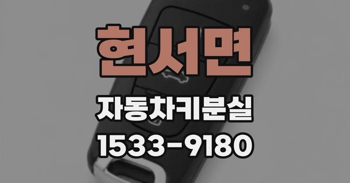 현서면 자동차키분실