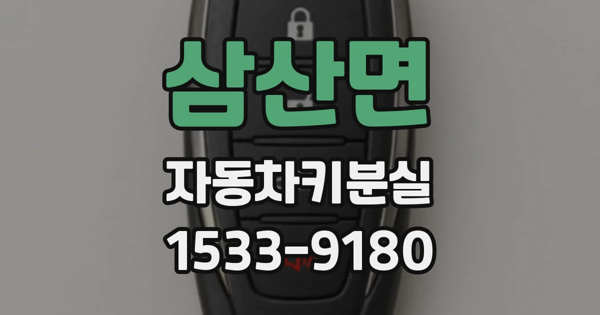 삼산면 자동차키분실