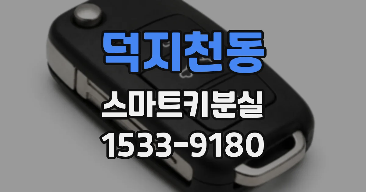 덕지천동 스마트키분실