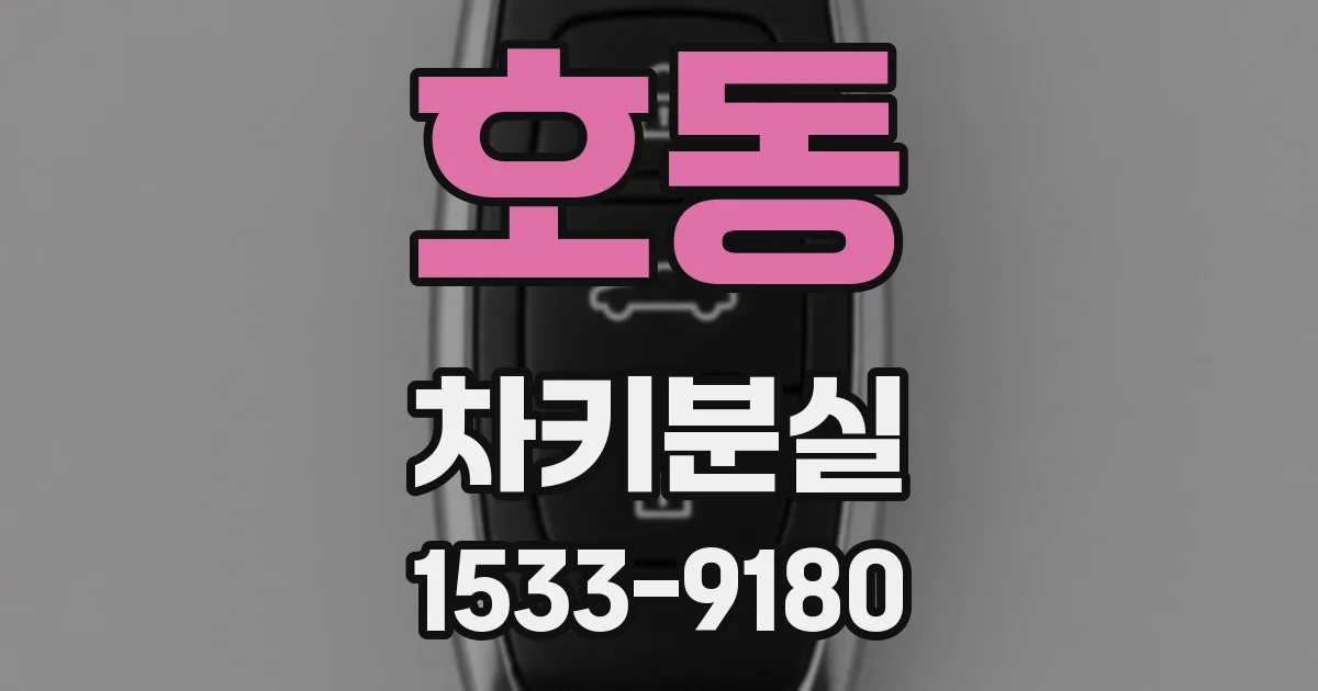 호동 차키분실