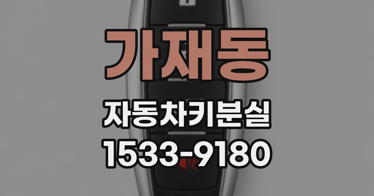 가재동 자동차키분실
