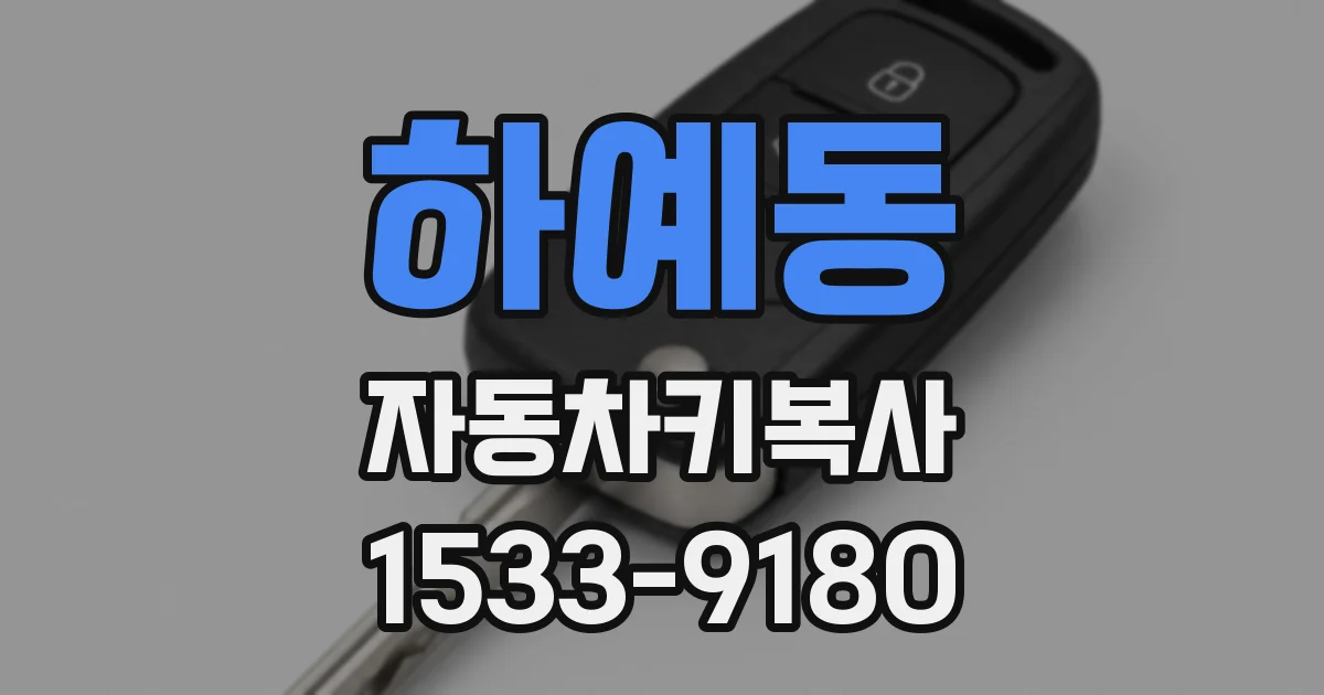 하예동 자동차키복사