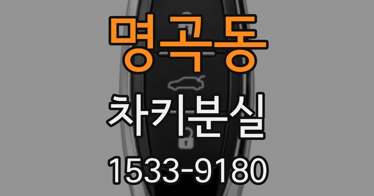 명곡동 차키분실