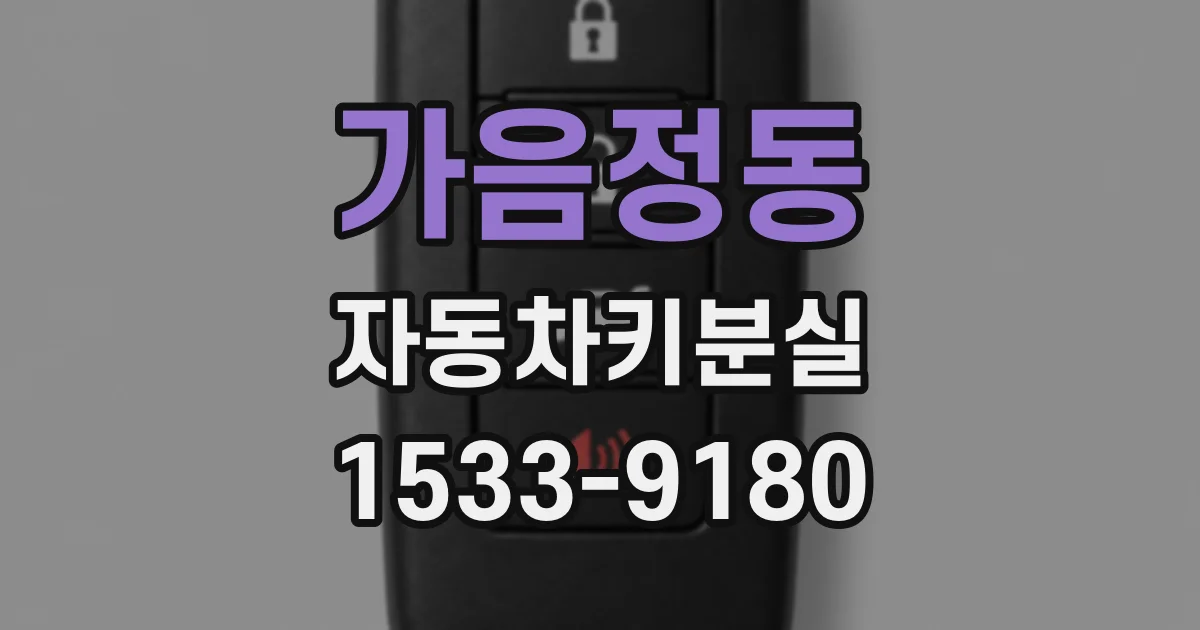가음정동 자동차키분실