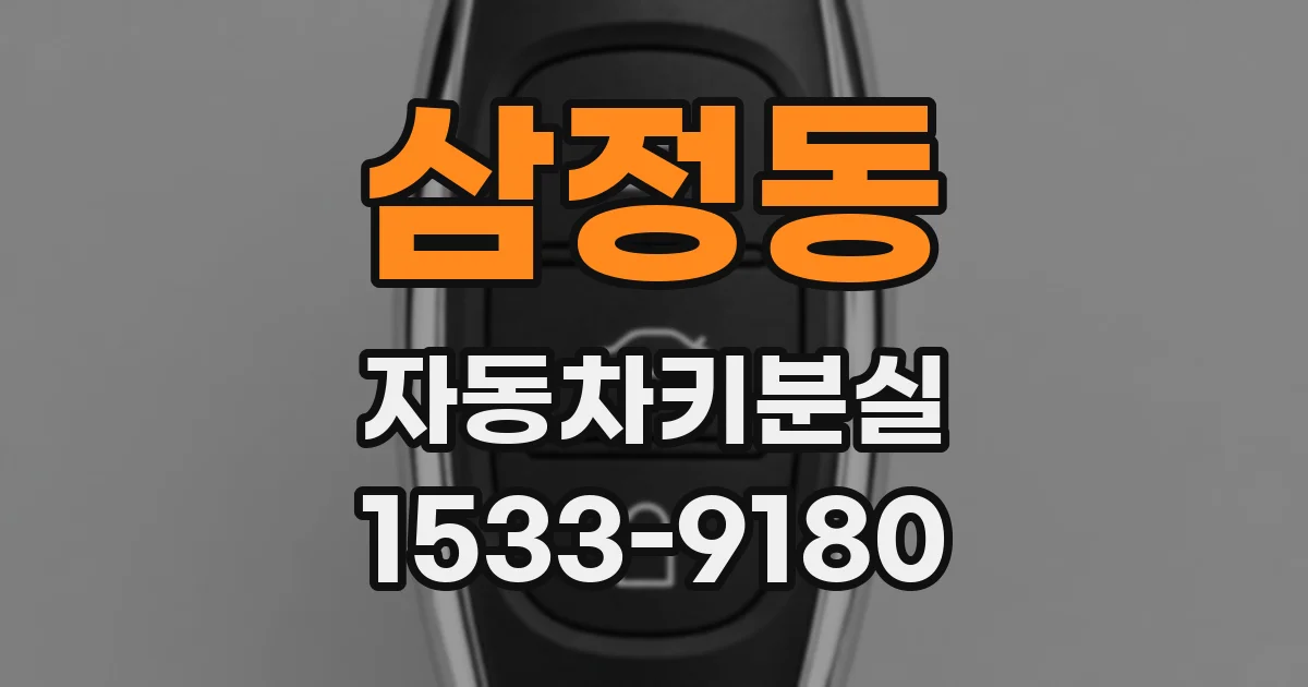 삼정동 자동차키분실