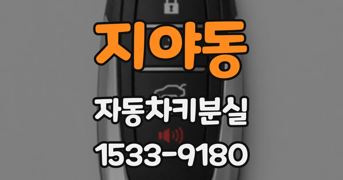 지야동 자동차키분실