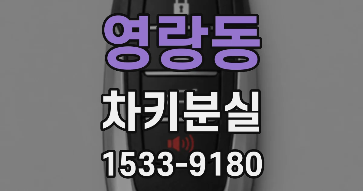 영랑동 차키분실