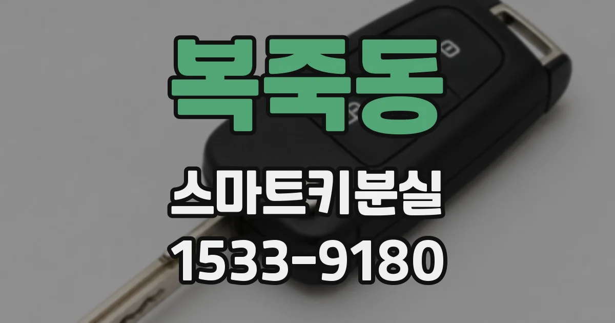 복죽동 스마트키분실