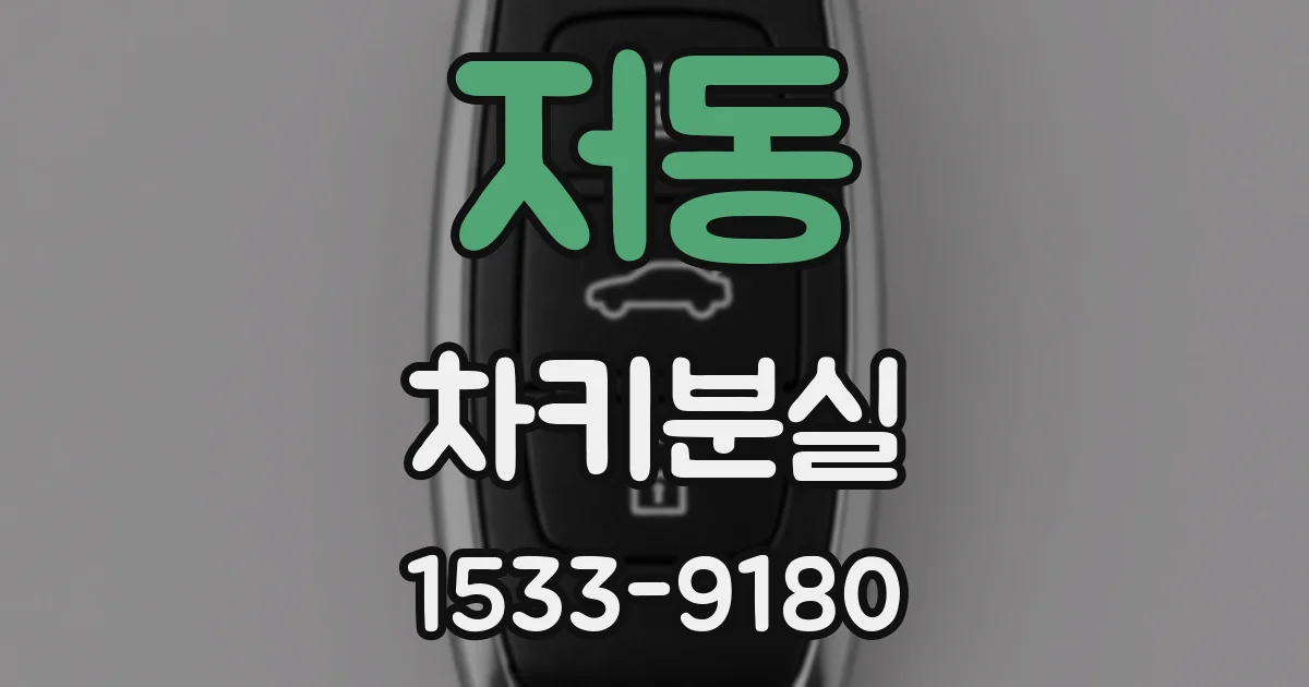 저동 차키분실