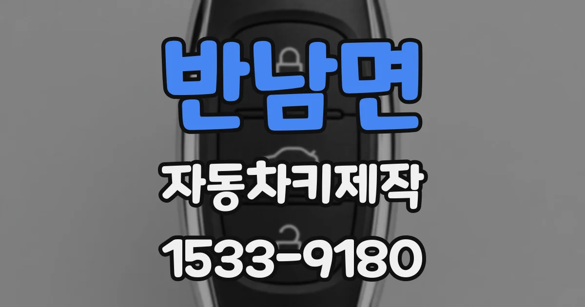 반남면 자동차키제작