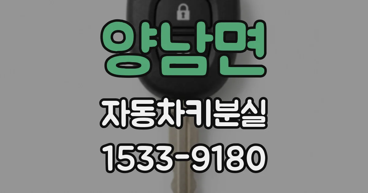 양남면 자동차키분실