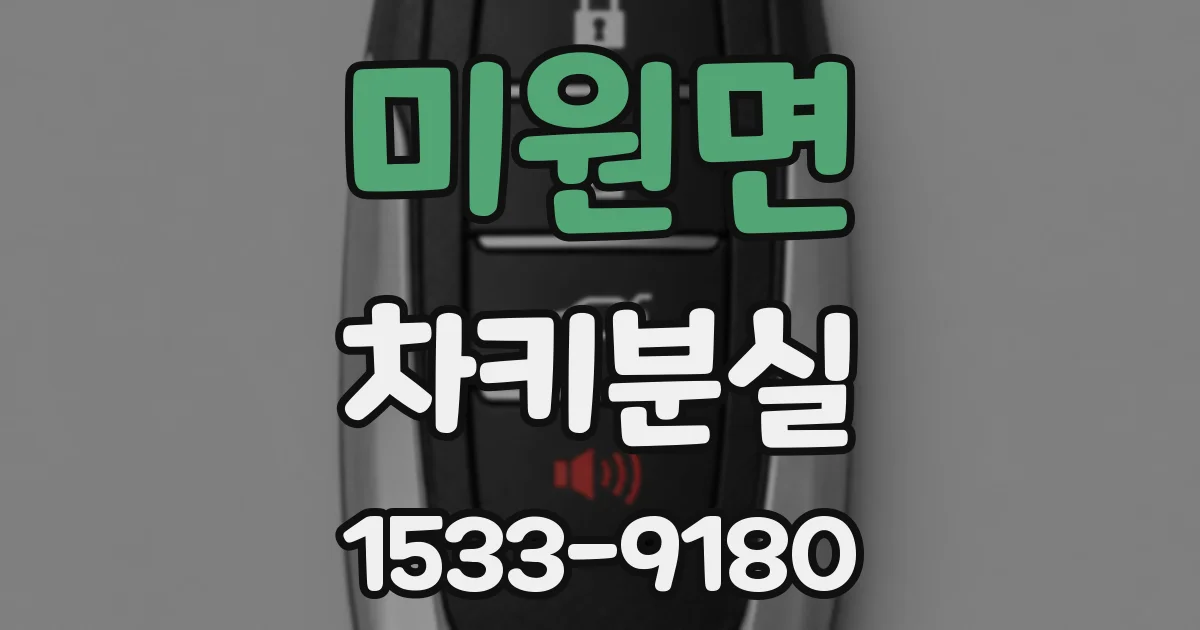 미원면 차키분실