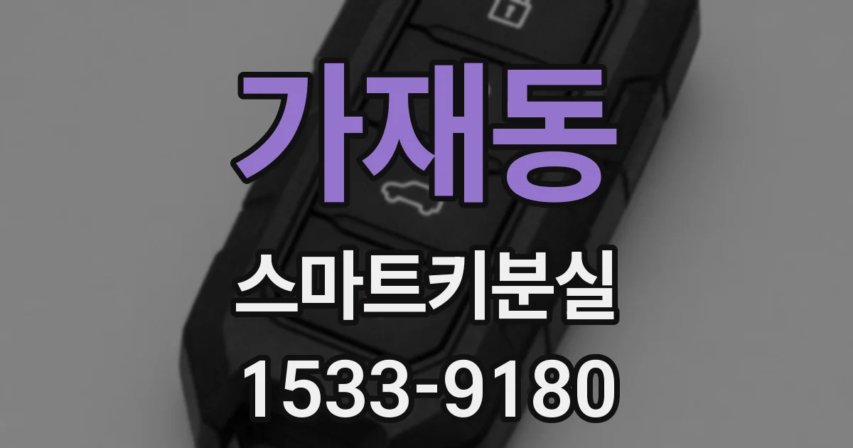 가재동 스마트키분실