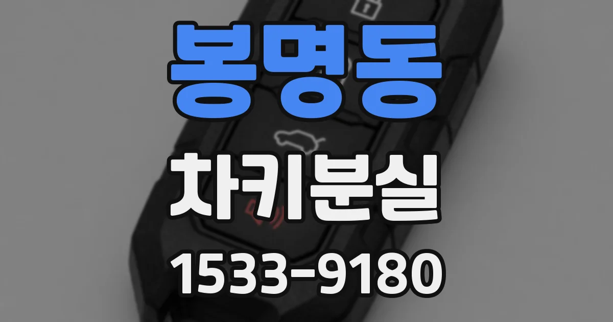 봉명동 차키분실