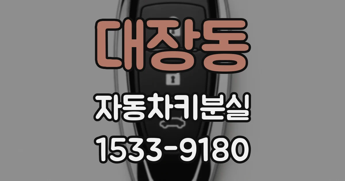대장동 자동차키분실