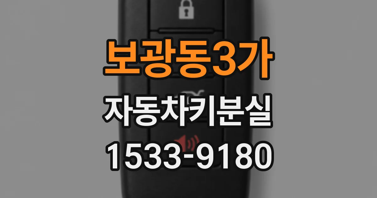 보광동3가 자동차키분실