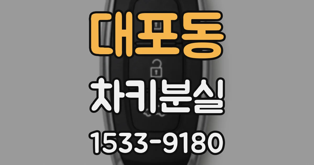 대포동 차키분실